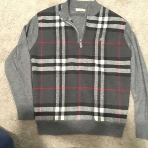 Burberry Nova check grey sweater size medium men’s